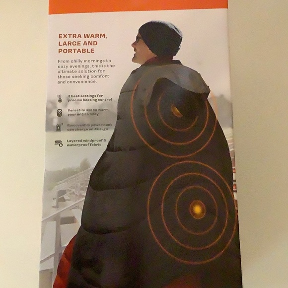 Avalanche Unisex Warming Hooded Wrap With USB Plug, New In Box - Picture 8 of 8